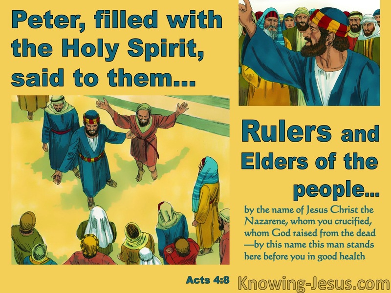 Acts 4:8 Peter Filled With The Holy Spirit (yellow)